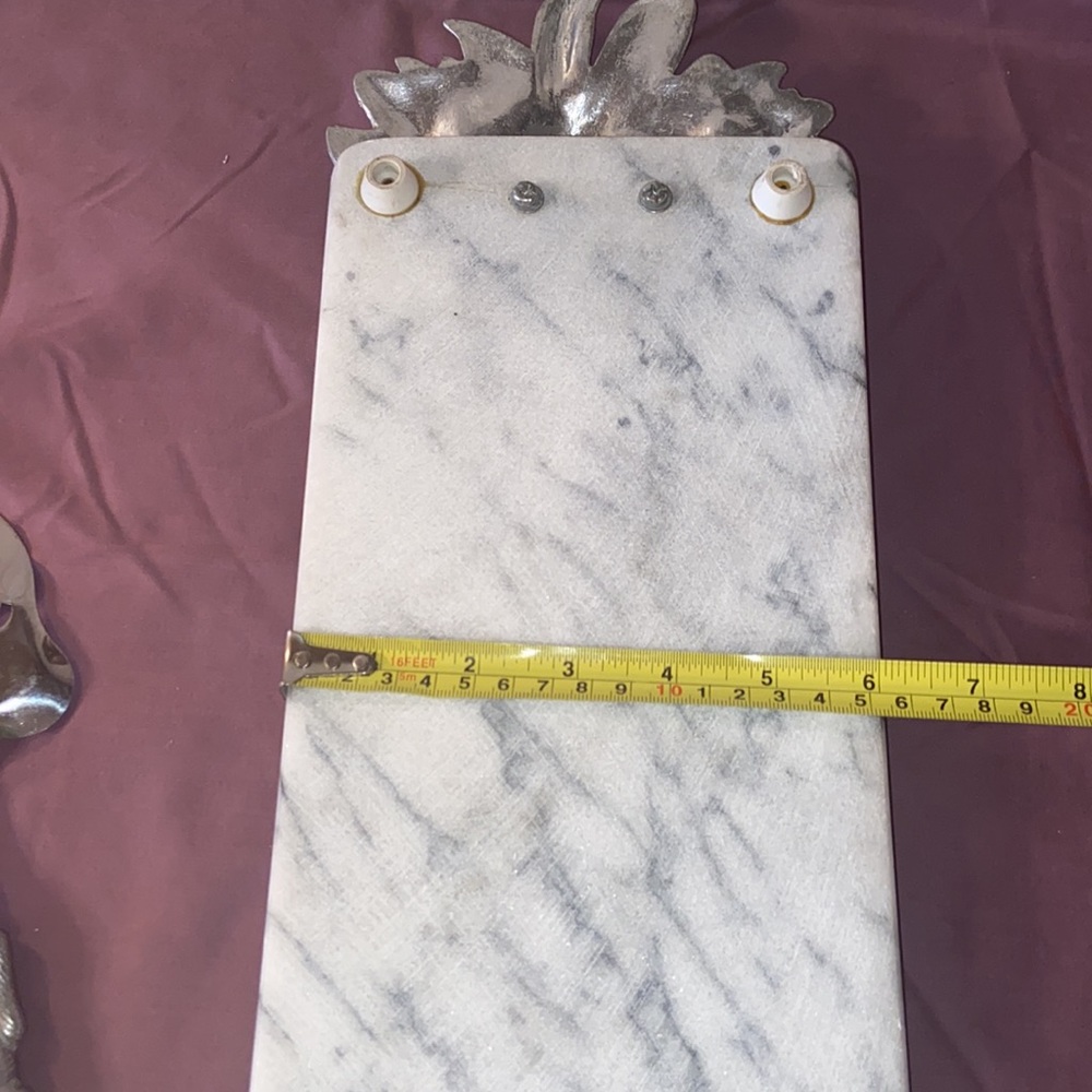 Rare Vintage Arthur Court Bunnies white Marble Cheese Tray with cheese c… - Picture 9 of 11